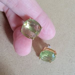 Kate Spade Green Square Stud Earrings